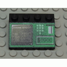 Part 3297px16 Black Slope 33 3 x 4 with ATM Bank Machine with 'Choose amount' Pattern 